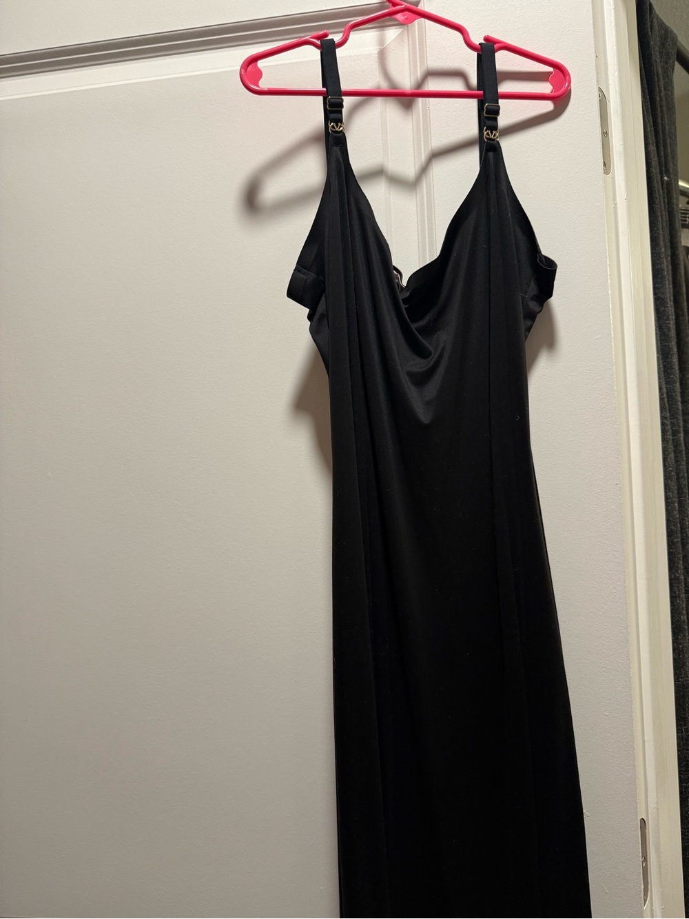 Victoria's Secret Black Slip Dress with Pink Label